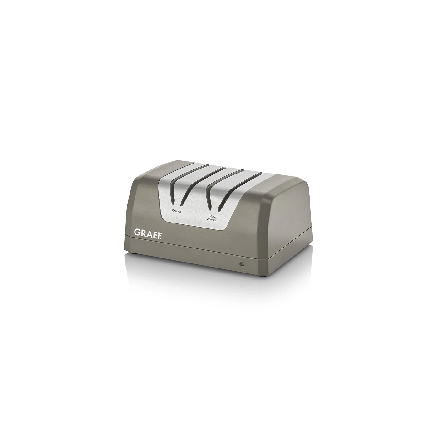 Graef knife sharpener, gray, for sharpening and polishing knives, kitchen utensil