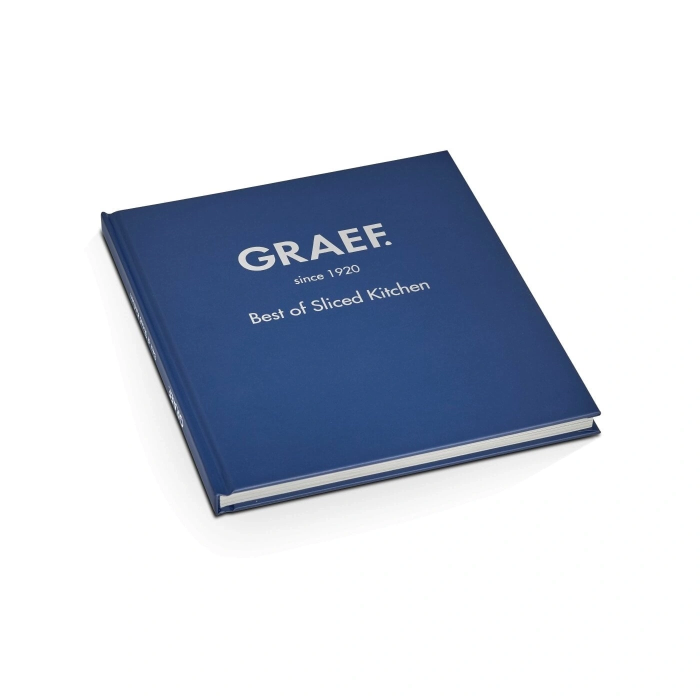 Blue book with text GRAEF since 1920 Best of Sliced Kitchen