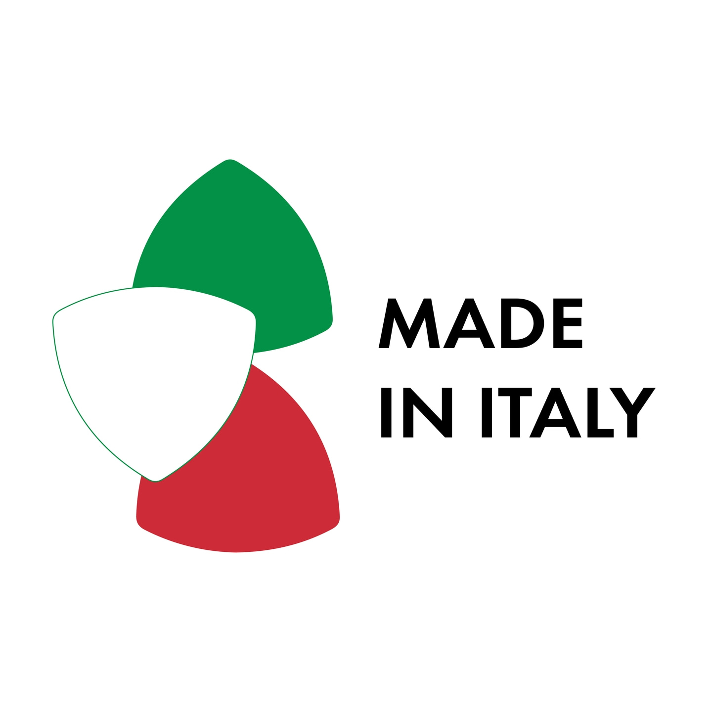 Made in Italy Logo mit den Farben der italienischen Flagge