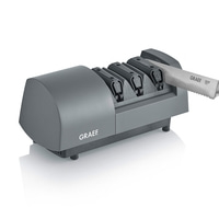 Graef Messerschärfer, elektrisch, grau, mit Messer, zum Schärfen von Messern