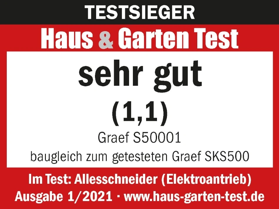Test winner Haus & Garten Test: very good (1.1) Graef S50001 Allesschneider issue 1/2021