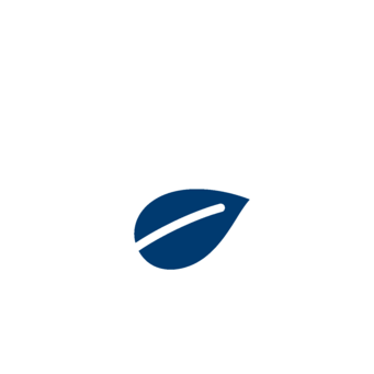 Blaues Logo mit weißem Streifen und schwarzen Rechtecken darunter und einem schwarzen Balken darüber.