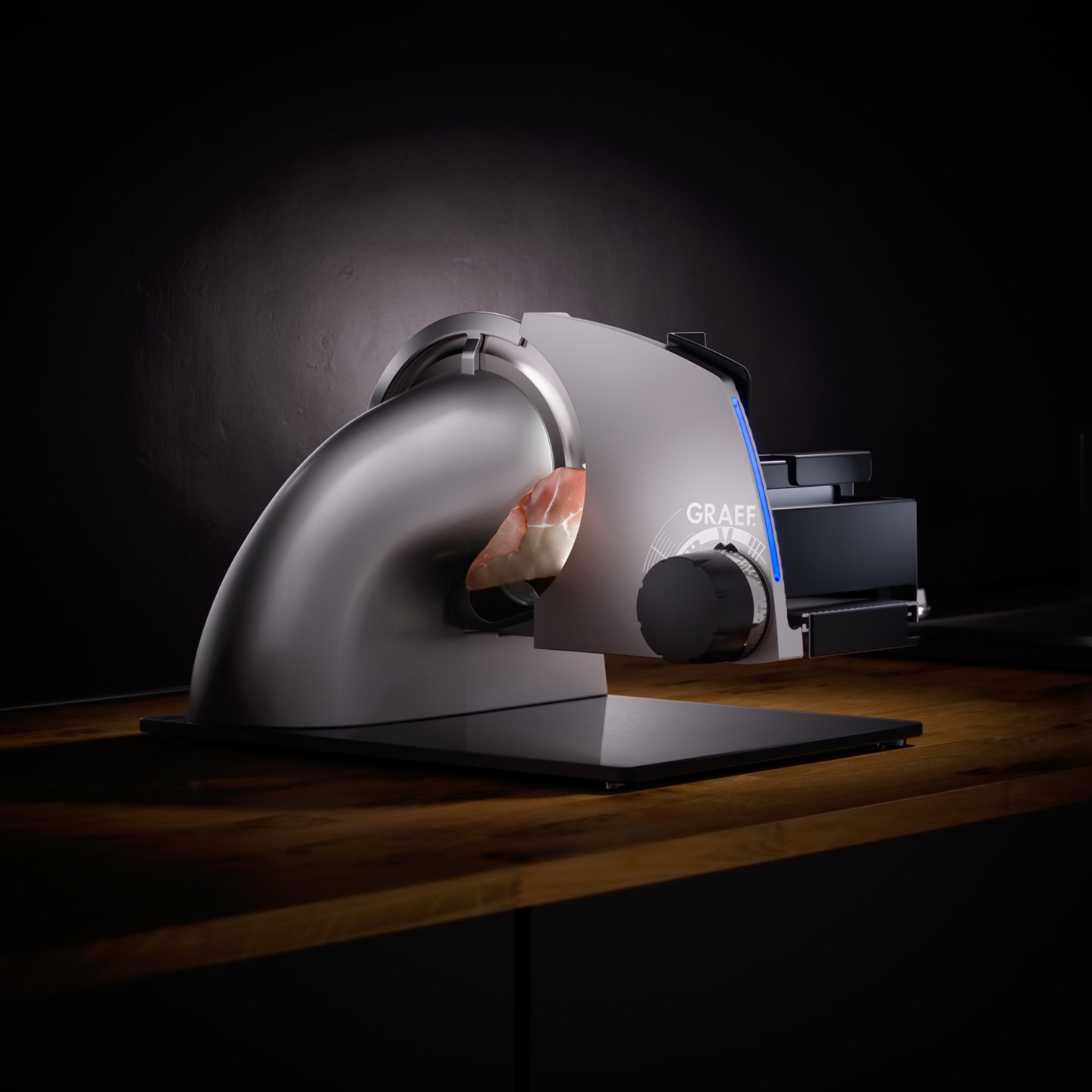 Graef slicer, meat, wood, kitchen, appliance, food, cutting, light, shadow, product