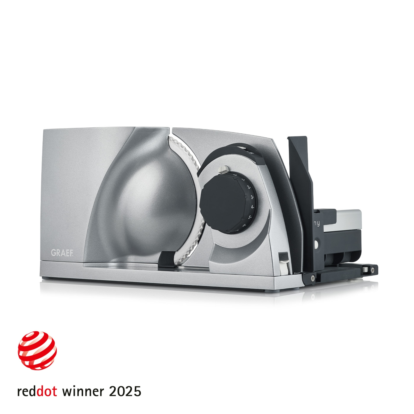 Graef Allesschneider, silber, Red Dot Award 2025, Küchengerät, Schneidemaschine