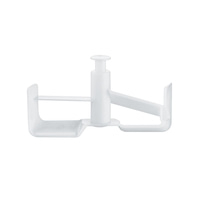 Weißes Küchengerät, das zum Mischen von Zutaten verwendet wird.