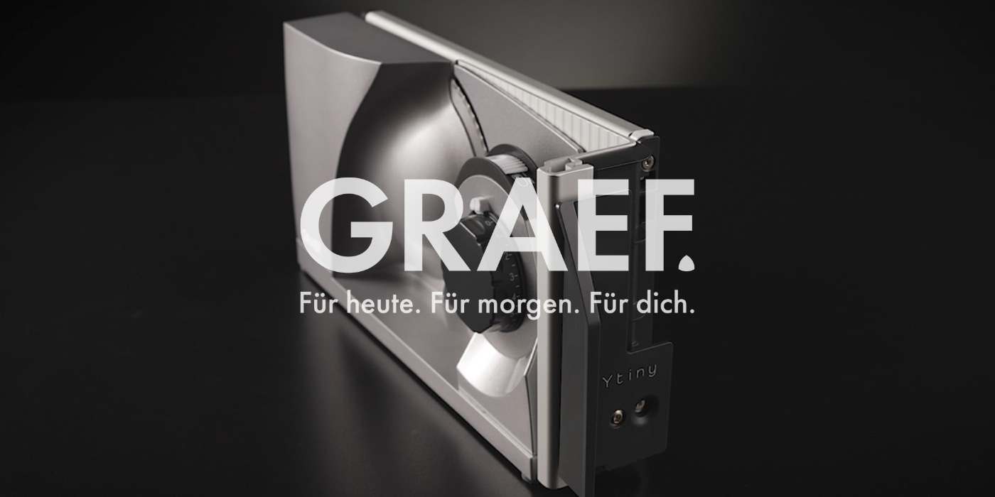 GRAEF-Schneidemaschine. Für heute. Für morgen. Für dich. Ytiny-Modell.