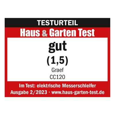 Testurteil Haus & Garten Test gut (1,5) Graef CC120 elektrische Messerschleifer