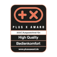 Plus X Award 2020 Auszeichnung für High Quality Bedienkomfort www.plusxaward.de