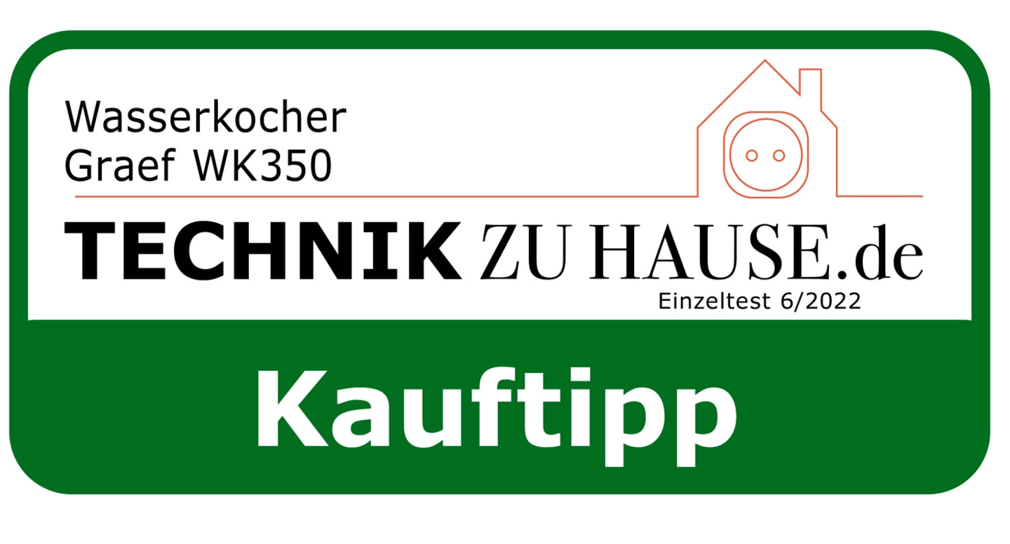 Wasserkocher Graef WK350, Technik zu Hause, Einzeltest 6/2022, Kauftipp