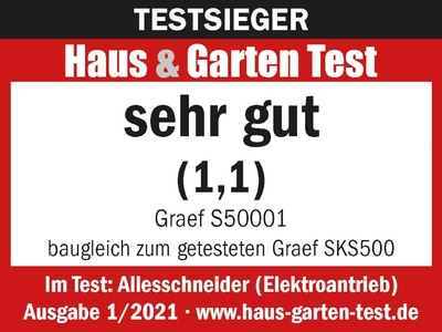 Testsieger Haus & Garten Test: sehr gut (1,1) Graef S50001 Allesschneider Ausgabe 1/2021