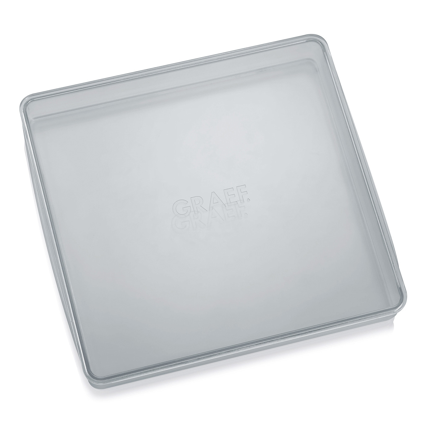 Graff Backform, quadratisch, transparent, leer, isoliert, weißer Hintergrund