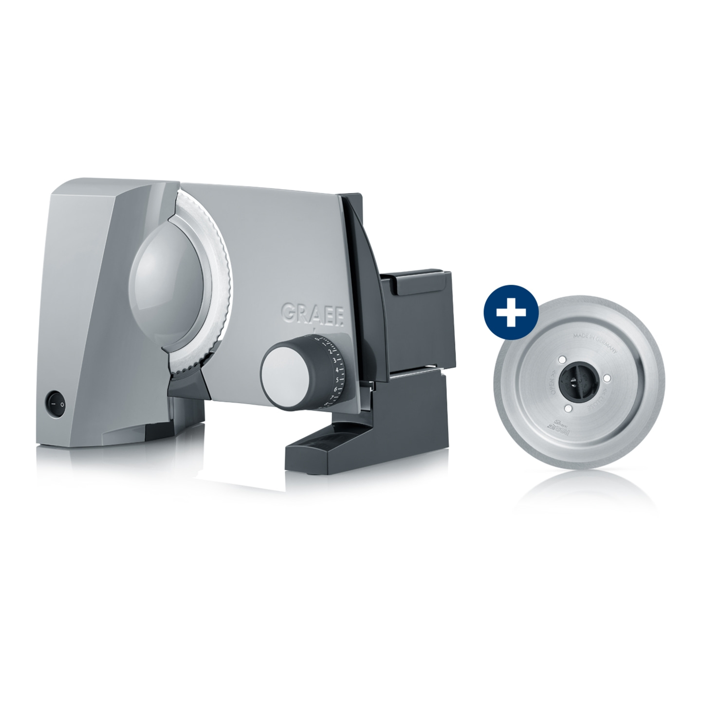 Graef Allesschneider mit Ersatzklinge, grau, elektrisch, Küchengerät, Schneidemaschine