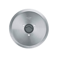 Kreisförmiges Küchengerät mit RSG Solingen-Logo und 'Open/Press'-Funktion.