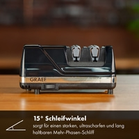 GRAEF Messerschärfer mit 15° Schleifwinkel für scharfe Messer.