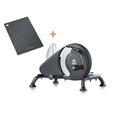 Manuale H92 all-purpose slicer set, black matt incl. wood paper fibre cutting board
