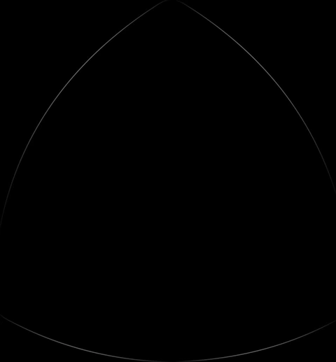 Triangle with gray lines on black background, minimalist design and abstract shape.