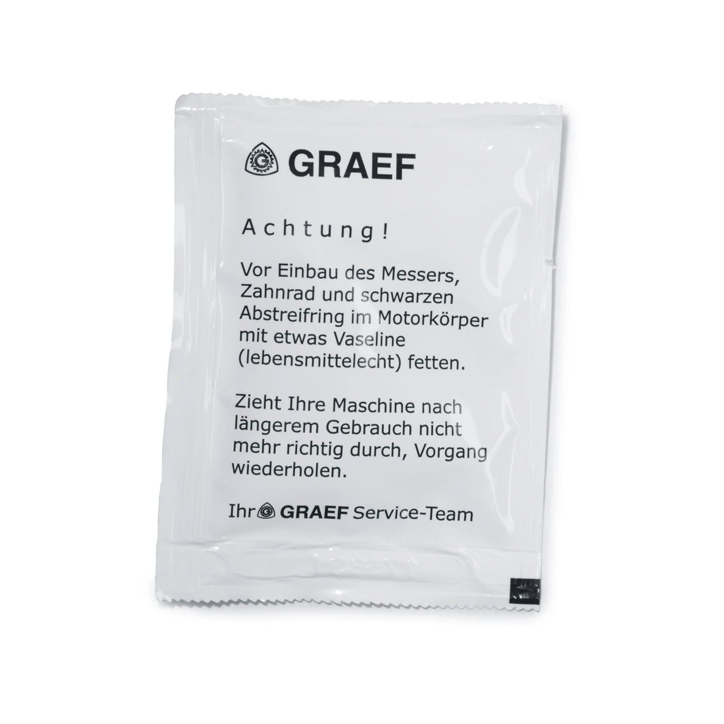 GRAEF-Produkt: Achtung! Hinweise zur Wartung und Pflege von Messern.