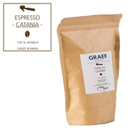 Kaffeepackung mit Espresso Catania, 100% Arabica, ganze Bohnen, von Graef.