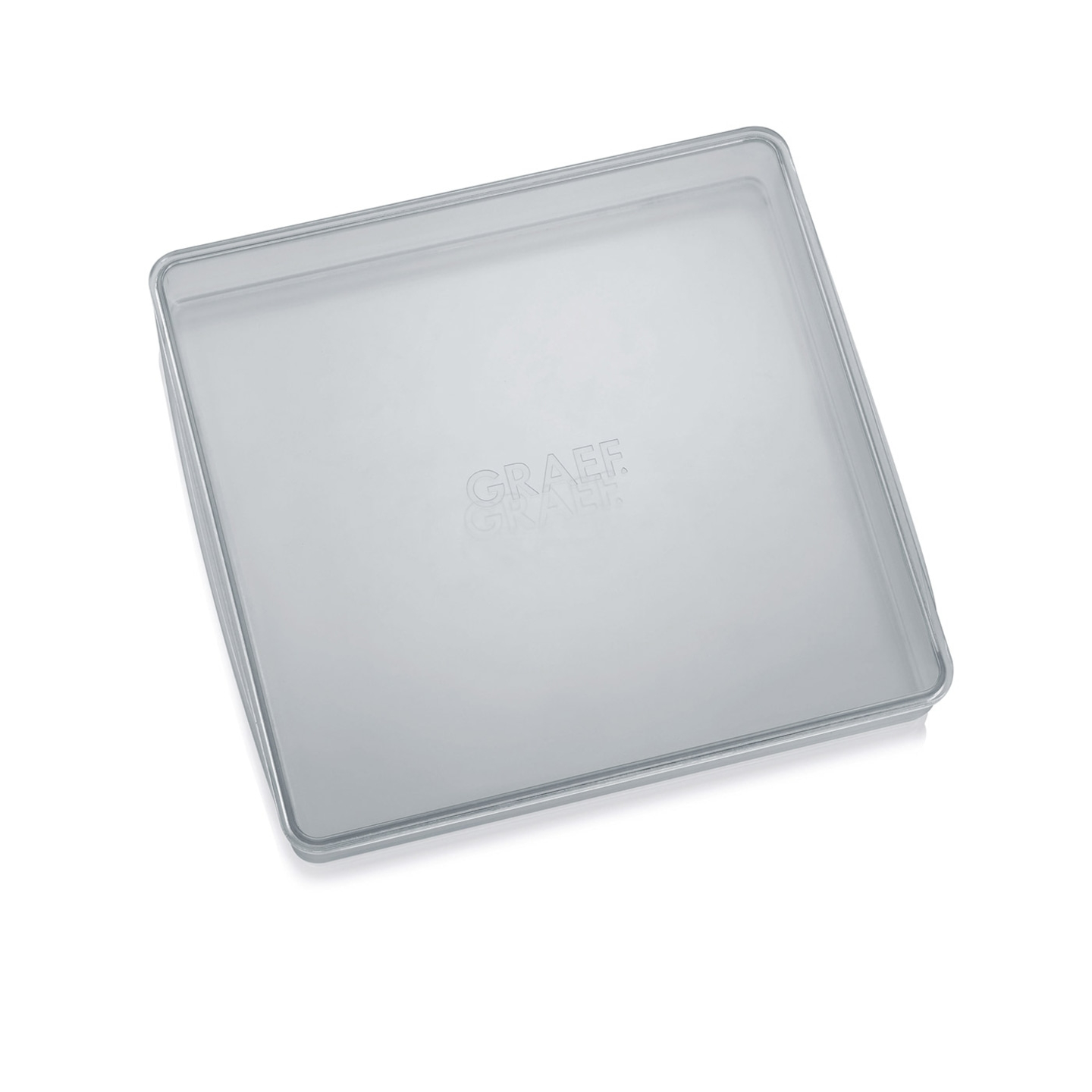 Backblech aus Metall, quadratisch, mit der Aufschrift 'Graff Grain'