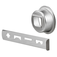 Metall-Ausstecher mit verschiedenen Formen, Stern, Haus, Zähne, Herz