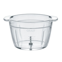 Transparenter Glasbehälter mit Griffen und Messskala, Marke GRAEF.