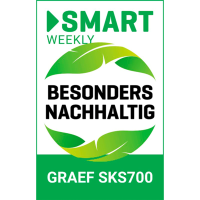 Smart Weekly, particularly sustainable, GRAEF SKS700, green logo, leaves