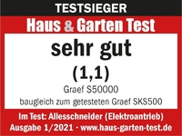 Test winner Haus & Garten Test: very good (1.1) for Graef S50000, similar to SKS500.