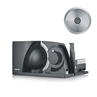 Graef Allesschneider mit Ersatzklinge, schwarz, zum Schneiden von Lebensmitteln