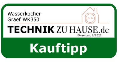 Wasserkocher Graef WK350, Technik zu Hause, Einzeltest 6/2022, Kauftipp