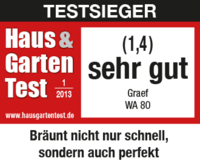 Testurteil von Haus & Garten Test 2013: Sehr gut (1,4) für Graef WA 80.
