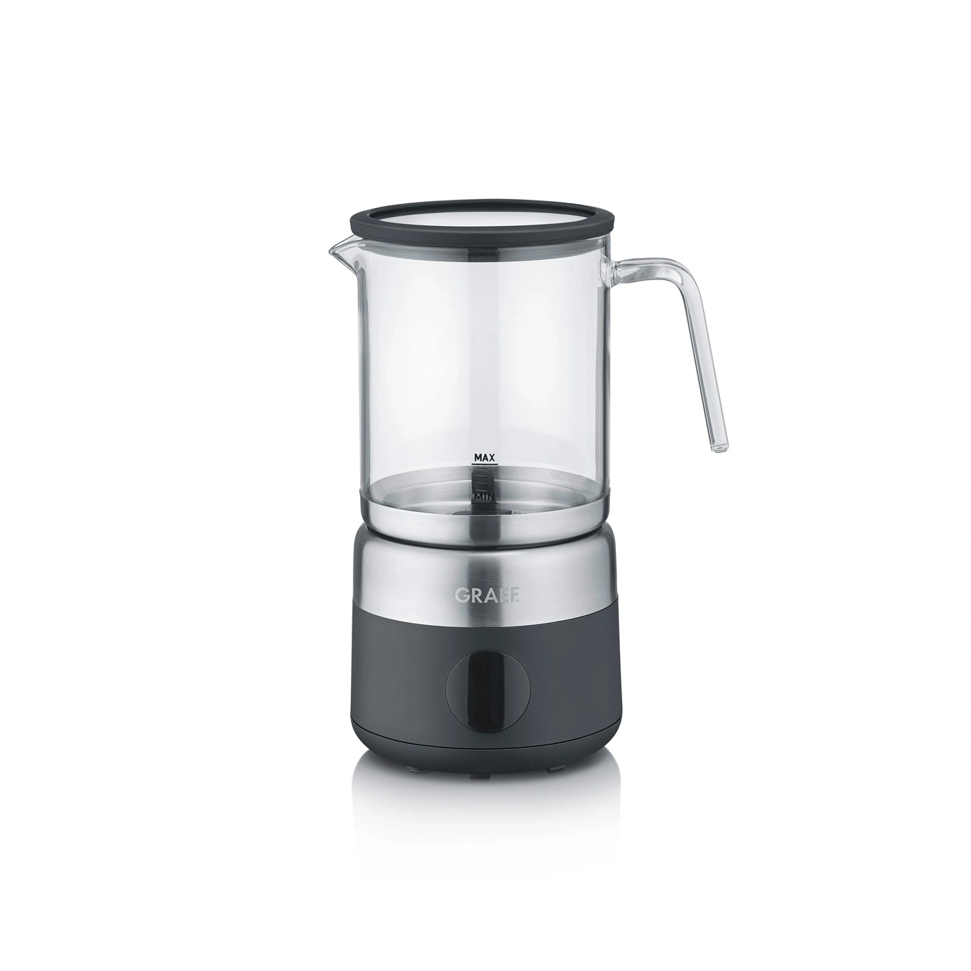 Glass milk jug MS802, black Finest, creamy milk foam