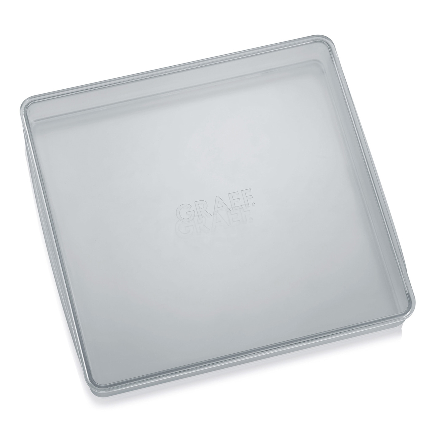Graff Backform, quadratisch, transparent, leer, isoliert, weißer Hintergrund
