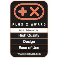 Plus X Award 2020 für hohe Qualität, Design und Benutzerfreundlichkeit.