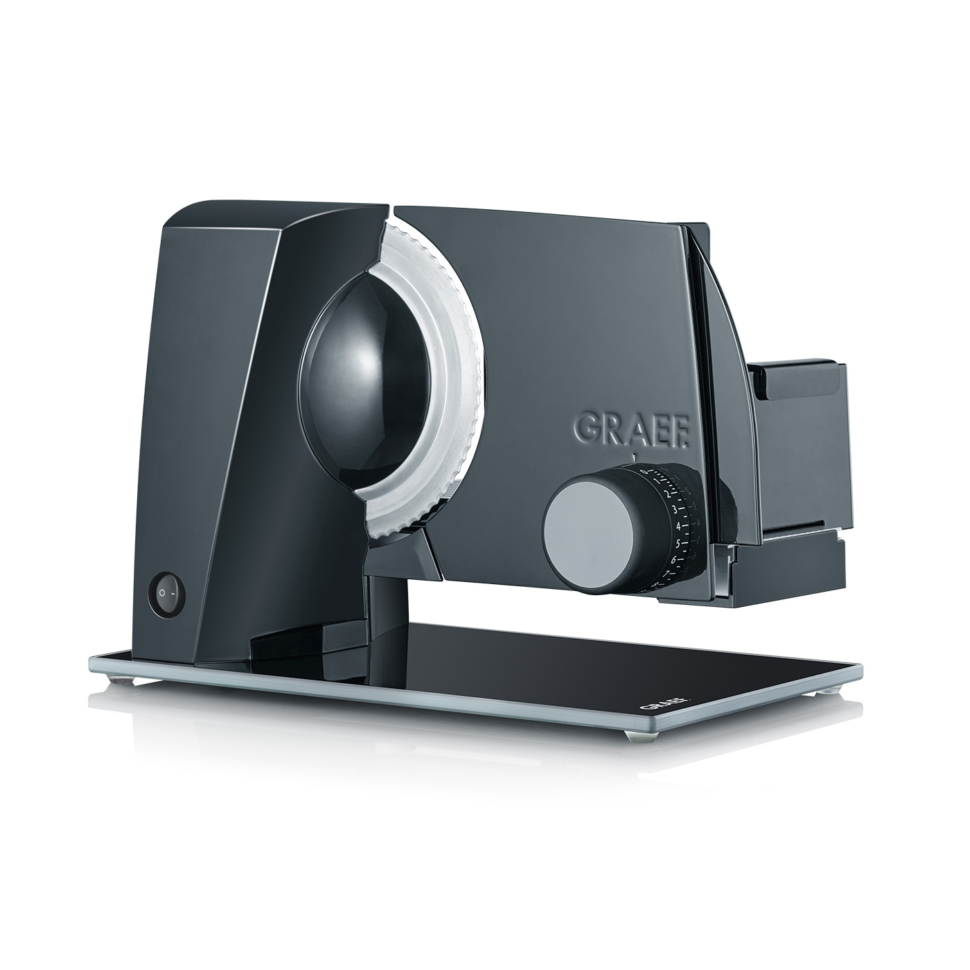 Graef Allesschneider, schwarz, elektrisch, mit Schneidefunktion, Küchengerät, Lebensmittel