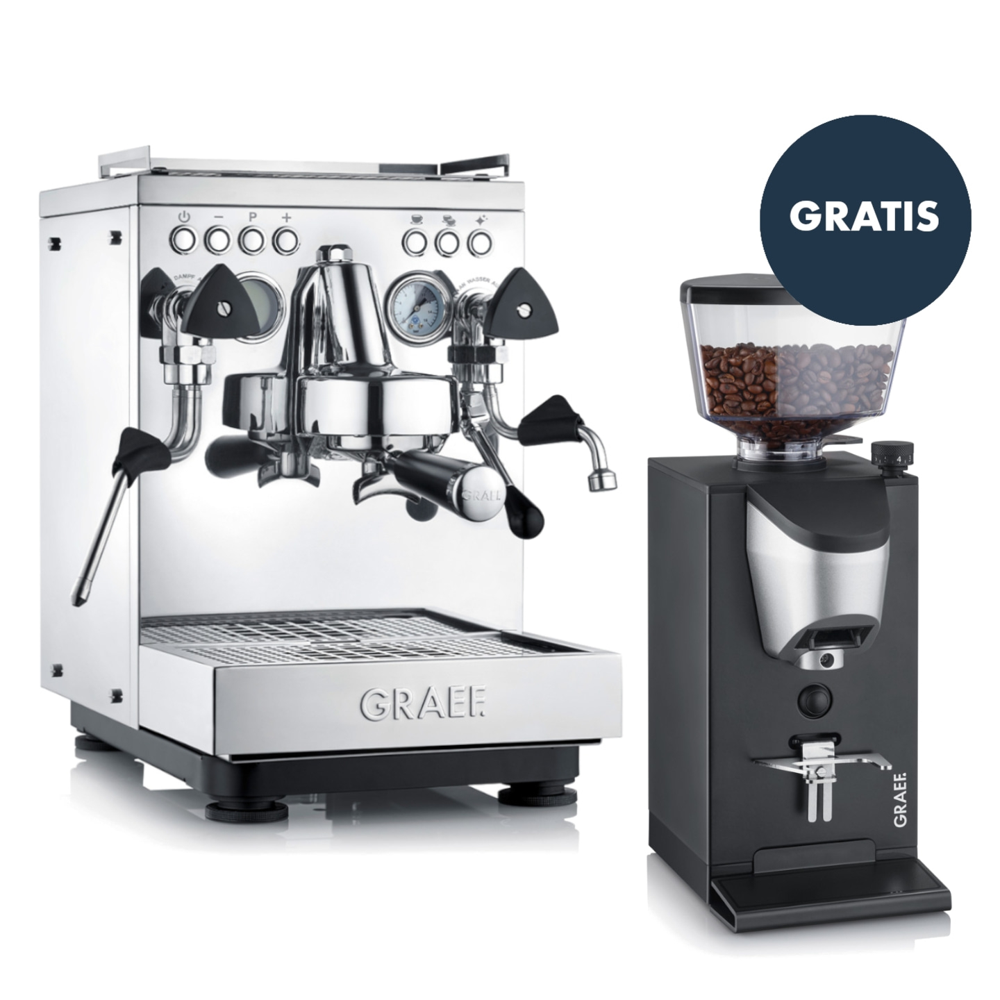 Siebträger-Espressomaschine Estessa + Kaffeemühle CM1012 Das Power-Kaffeepaket