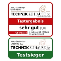 Akku-Stabmixer Graef HB 802, Testergebnis sehr gut, Testsieger, Technik zu Hause