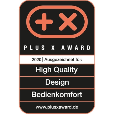Plus X Award 2020 for High Quality, Design, and Bedienkomfort
