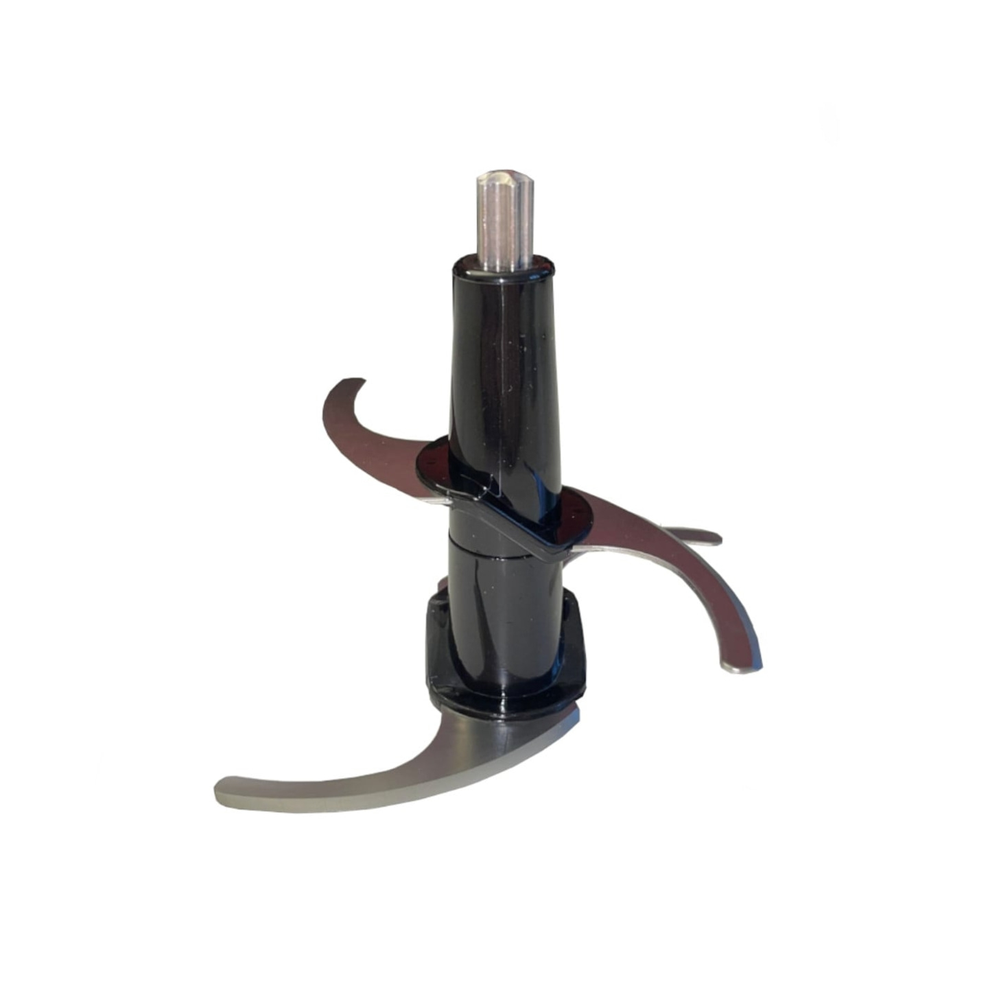 Schwarze Küchenmaschine Klinge, isoliert auf weißem Hintergrund