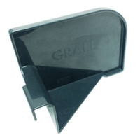 Black plastic corner protector with GRAIL logo, protective and stable design