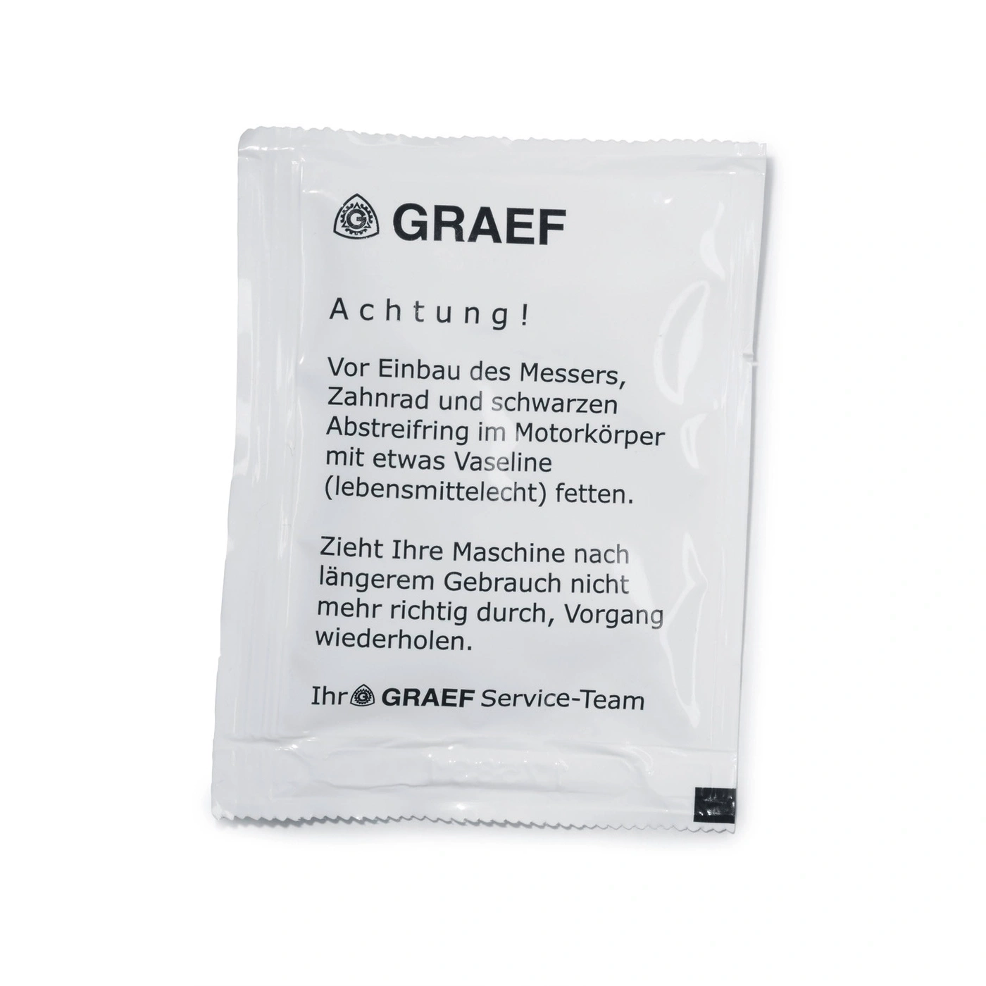 GRAEF product: Attention! Instructions for the maintenance and care of knives.