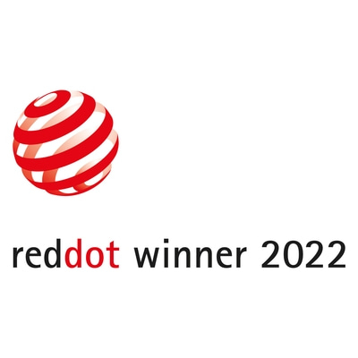 Red Dot Winner 2022 Logo, roter Punkt, Auszeichnung, Designpreis, Gewinner