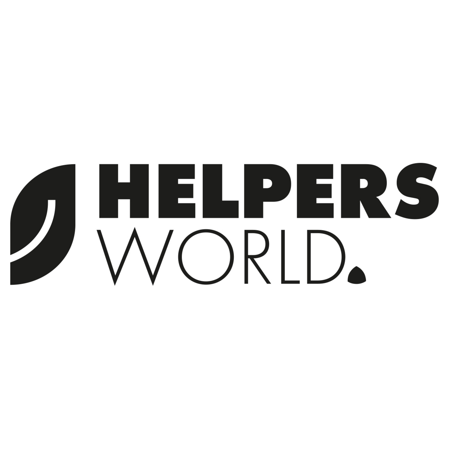 HELPERSWORLD logo with a stylized leaf and the text HELPERSWORLD.