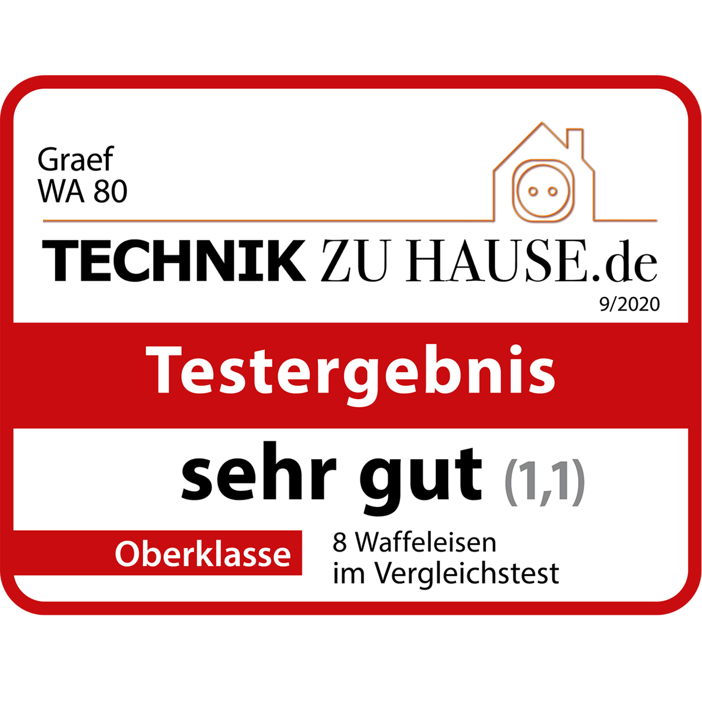 Graef WA 80, Technik zu Hause, Testergebnis sehr gut (1,1), Oberklasse, 9/2020
