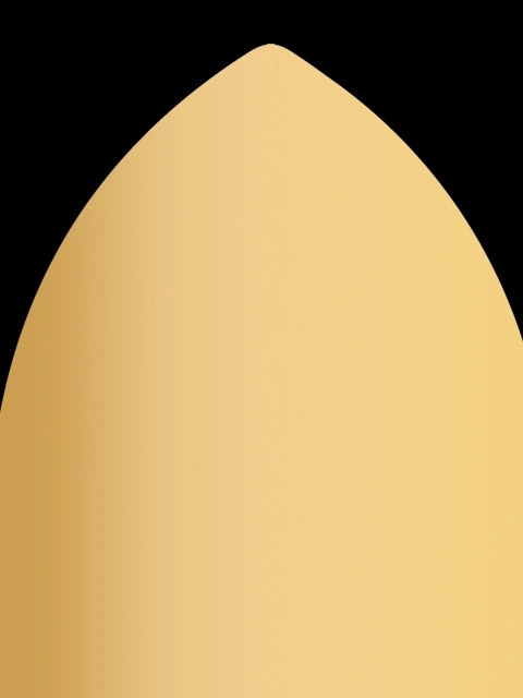 Golden arch on black background, abstract and elegant design