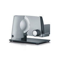 Graef Allesschneider, silberfarben, mit Drehknopf und Klinge, isoliert auf weißem Hintergrund