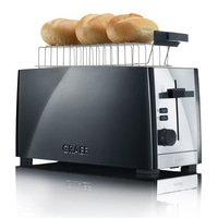 Graef Toaster mit Brötchenaufsatz und Brötchen auf dem Rost