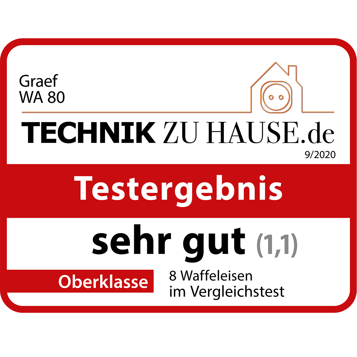 Graef WA 80, Technik zu Hause, Testergebnis sehr gut (1,1), Oberklasse, 9/2020