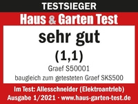 Testsieger Haus & Garten Test: sehr gut (1,1) Graef S50001 Allesschneider Ausgabe 1/2021